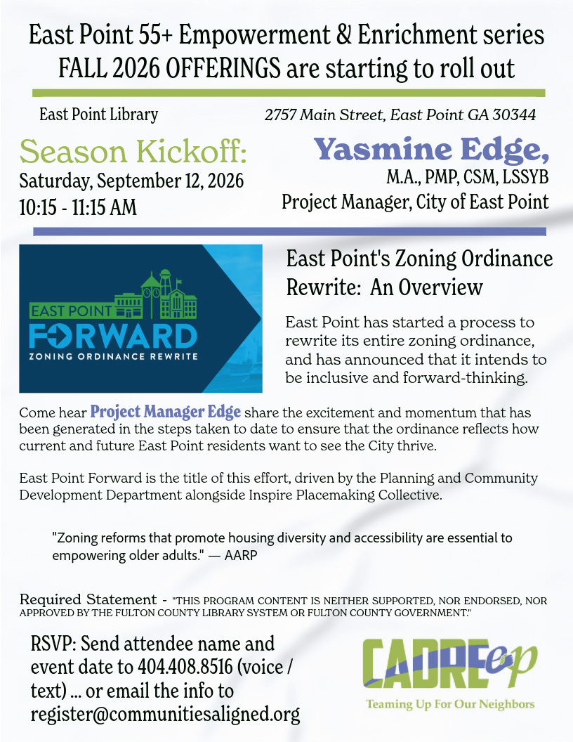 East Point's Zoning Ordinance Rewrite: an Overview